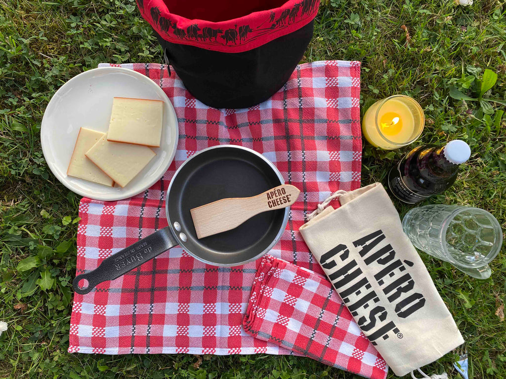 Apéro Cheese, mini set à raclette, set fondue portable, rechaud à fondue et  grill portable outdoor. Design, pliable, léger – Apéro Cheese - Le meilleur  appareil à raclette